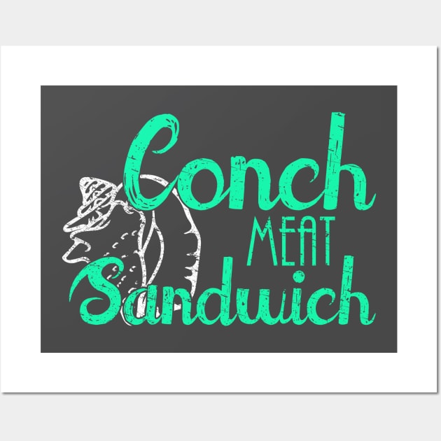 Conch Meat Sandwich - Funny Seashell Wall Art by joshp214